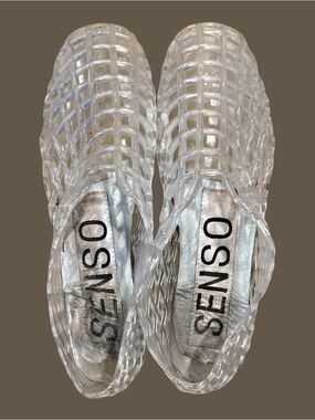 SENSO Clear Woven Jelly Slip-On Flats